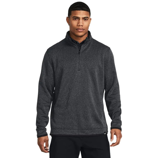 Under Armour Mens Storm SweaterFleece Quarter Zip (001) Black/White/Black Large